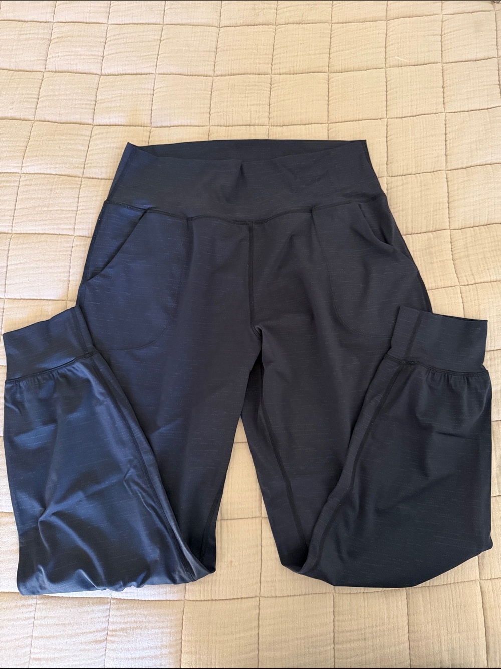 ZYIA Black High-Waist Pocket Joggers